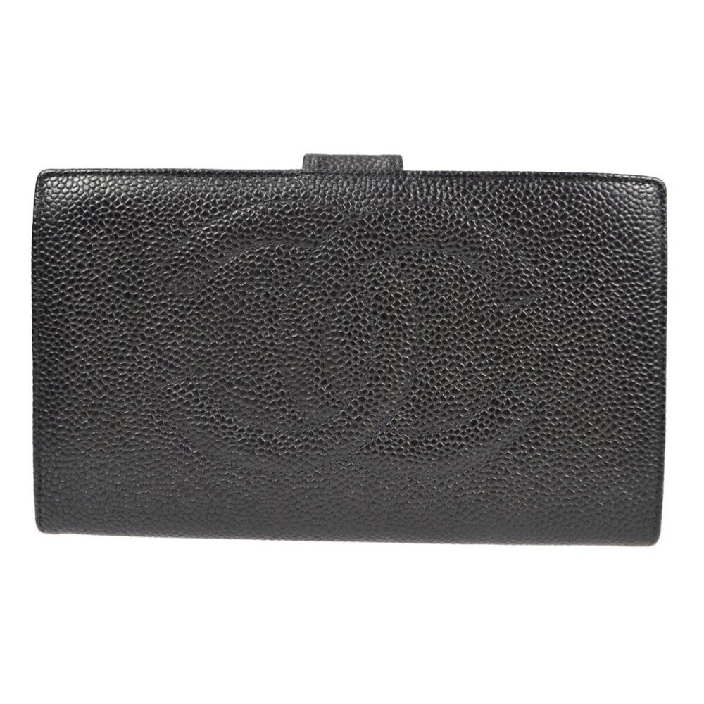 Chanel Long Wallet Black Calfskin